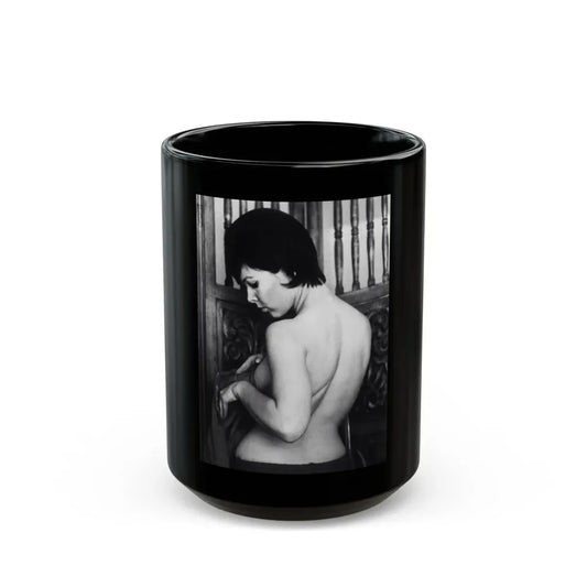 Yvonne Craig #214 (Vintage Female Icon) Black Coffee Mug 15oz - Go Mug Yourself