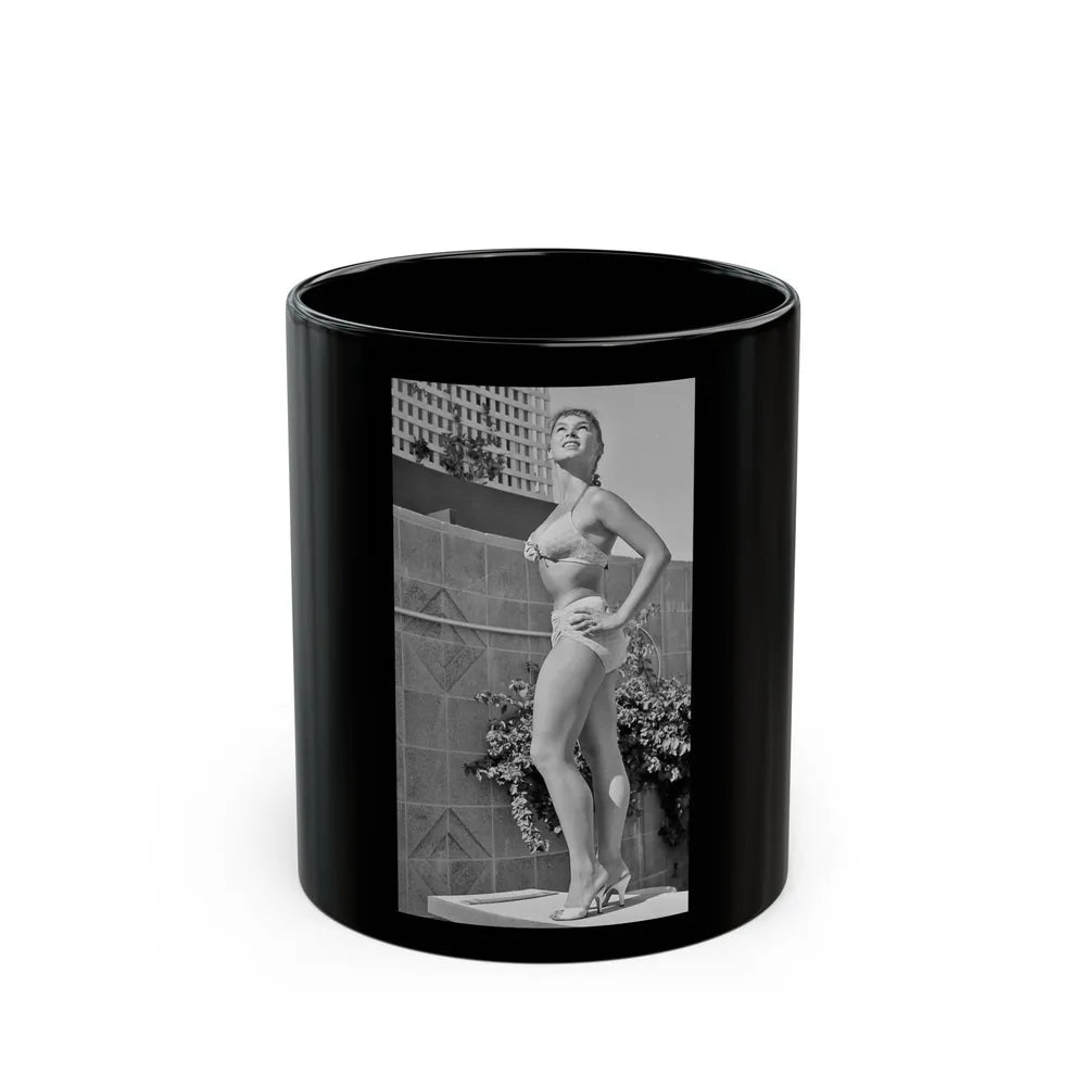 Yvonne Craig #215 (Vintage Female Icon) Black Coffee Mug-11oz-Go Mug Yourself