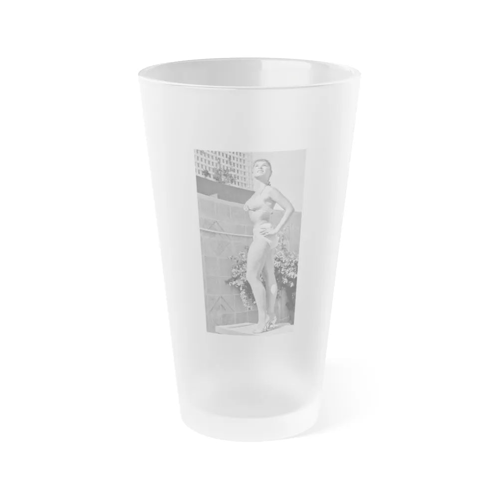 Yvonne Craig #215 (Vintage Female Icon) Frosted Pint Glass 16oz-16oz-Frosted-Go Mug Yourself