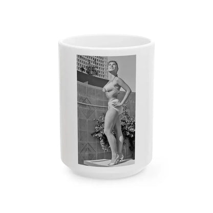 Yvonne Craig #215 (Vintage Female Icon) White Coffee Mug 15oz - Go Mug Yourself