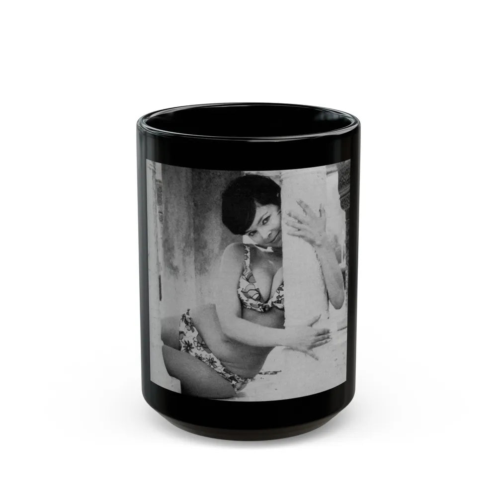 Yvonne Craig #218 (Vintage Female Icon) Black Coffee Mug-15oz-Go Mug Yourself