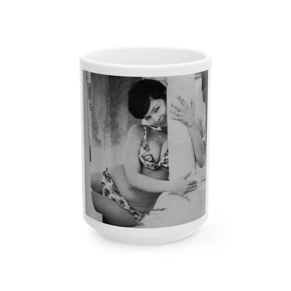 Yvonne Craig #218 (Vintage Female Icon) White Coffee Mug-15oz-Go Mug Yourself