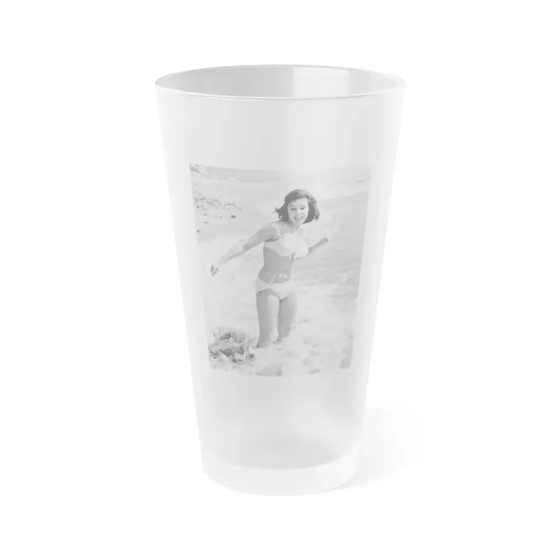 Yvonne Craig #220 (Vintage Female Icon) Frosted Pint Glass 16oz 16oz Frosted - Go Mug Yourself