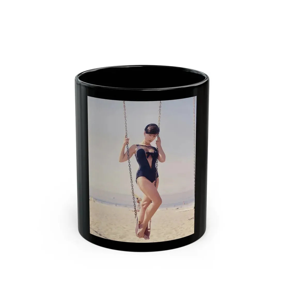 Yvonne Craig #237 (Vintage Female Icon) Black Coffee Mug 11oz - Go Mug Yourself