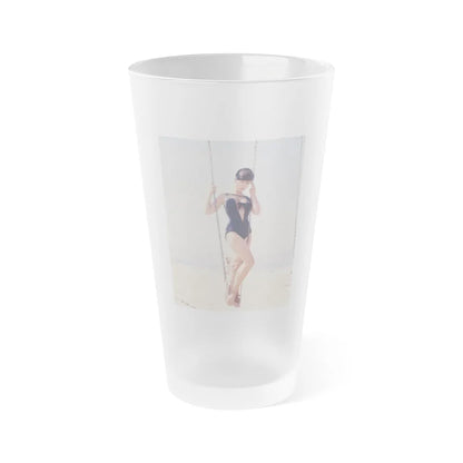 Yvonne Craig #237 (Vintage Female Icon) Frosted Pint Glass 16oz-16oz-Frosted-Go Mug Yourself