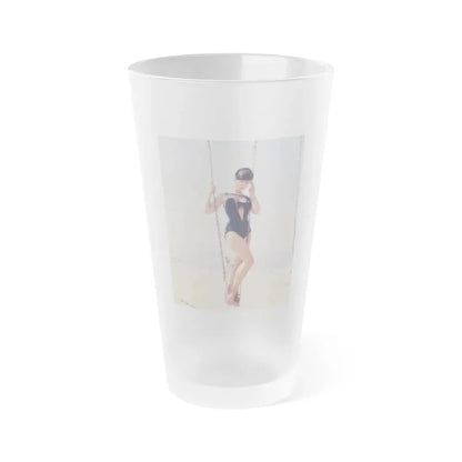Yvonne Craig #237 (Vintage Female Icon) Frosted Pint Glass 16oz 16oz Frosted - Go Mug Yourself