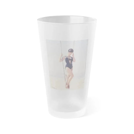Yvonne Craig #237 (Vintage Female Icon) Frosted Pint Glass 16oz 16oz Frosted - Go Mug Yourself