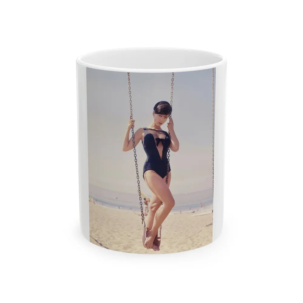 Yvonne Craig #237 (Vintage Female Icon) White Coffee Mug-11oz-Go Mug Yourself