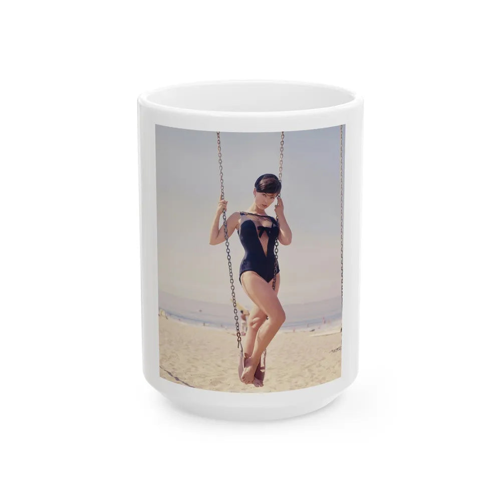 Yvonne Craig #237 (Vintage Female Icon) White Coffee Mug-15oz-Go Mug Yourself