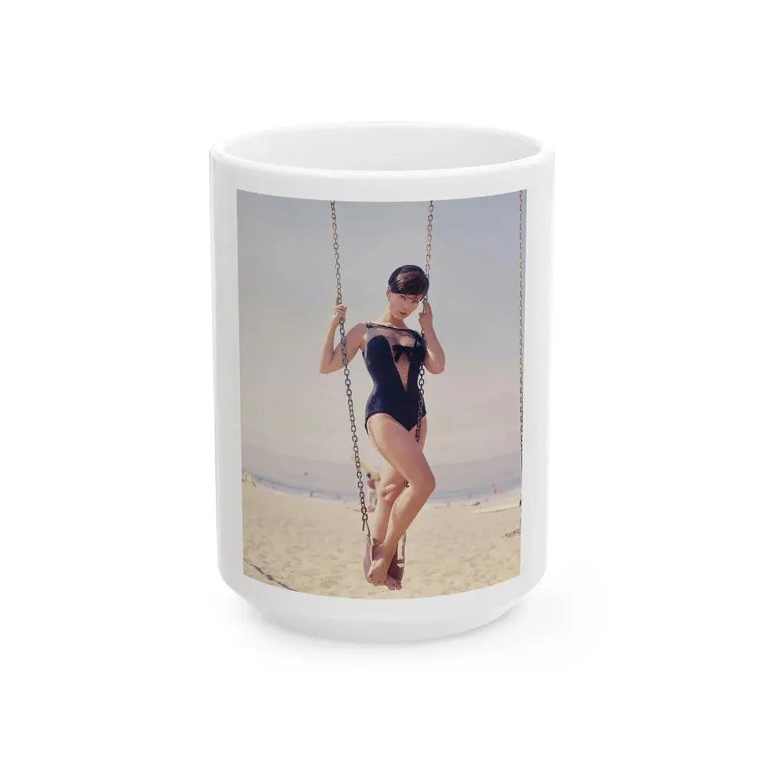 Yvonne Craig #237 (Vintage Female Icon) White Coffee Mug 15oz - Go Mug Yourself