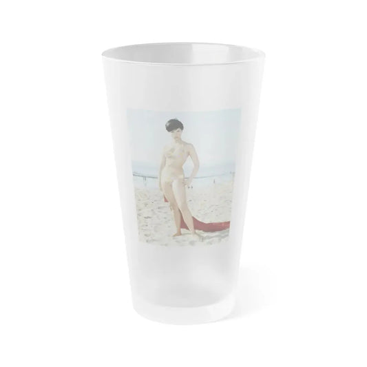 Yvonne Craig #238 (Vintage Female Icon) Frosted Pint Glass 16oz 16oz Frosted - Go Mug Yourself