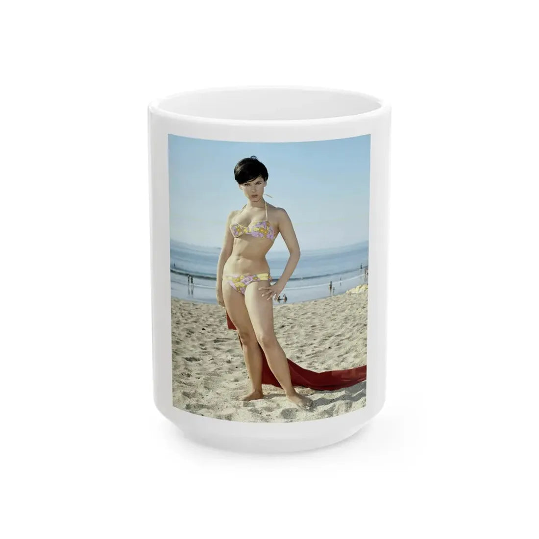 Yvonne Craig #238 (Vintage Female Icon) White Coffee Mug 15oz - Go Mug Yourself