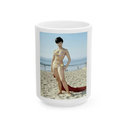 Yvonne Craig #238 (Vintage Female Icon) White Coffee Mug 15oz - Go Mug Yourself