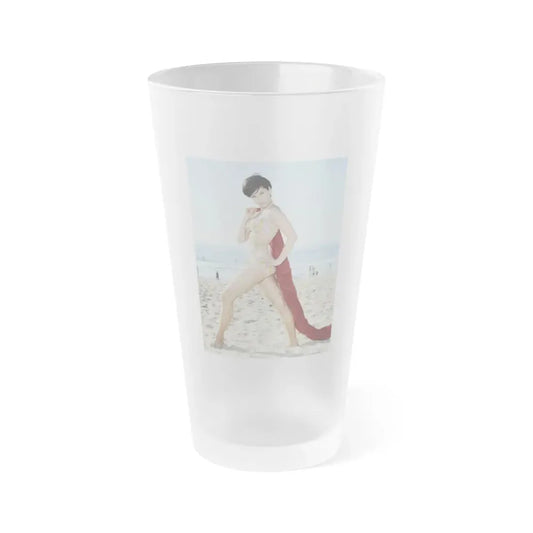 Yvonne Craig #239 (Vintage Female Icon) Frosted Pint Glass 16oz 16oz Frosted - Go Mug Yourself