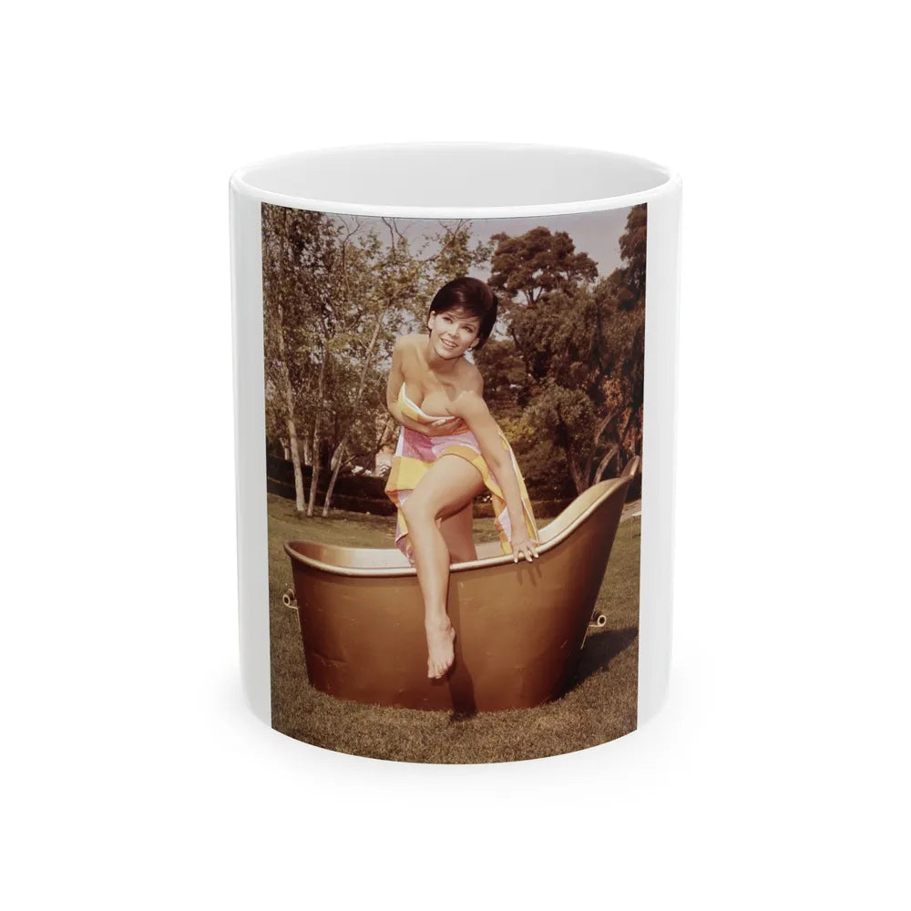 Yvonne Craig #24 (Vintage Female Icon) White Coffee Mug-11oz-Go Mug Yourself