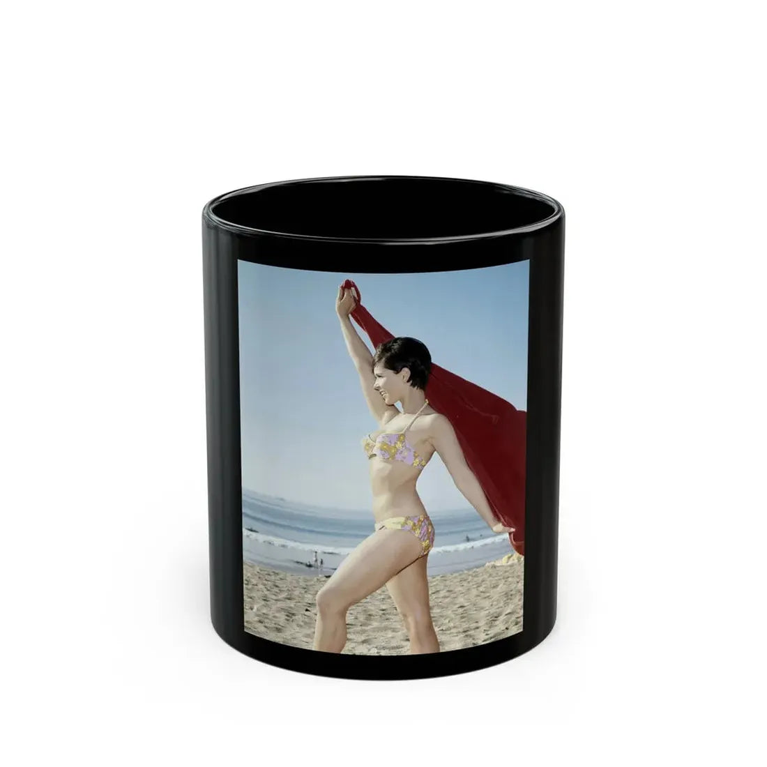 Yvonne Craig #240 (Vintage Female Icon) Black Coffee Mug 11oz - Go Mug Yourself