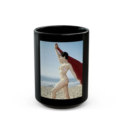Yvonne Craig #240 (Vintage Female Icon) Black Coffee Mug 15oz - Go Mug Yourself
