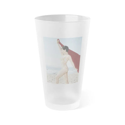 Yvonne Craig #240 (Vintage Female Icon) Frosted Pint Glass 16oz-16oz-Frosted-Go Mug Yourself