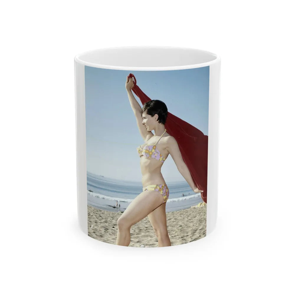 Yvonne Craig #240 (Vintage Female Icon) White Coffee Mug-11oz-Go Mug Yourself