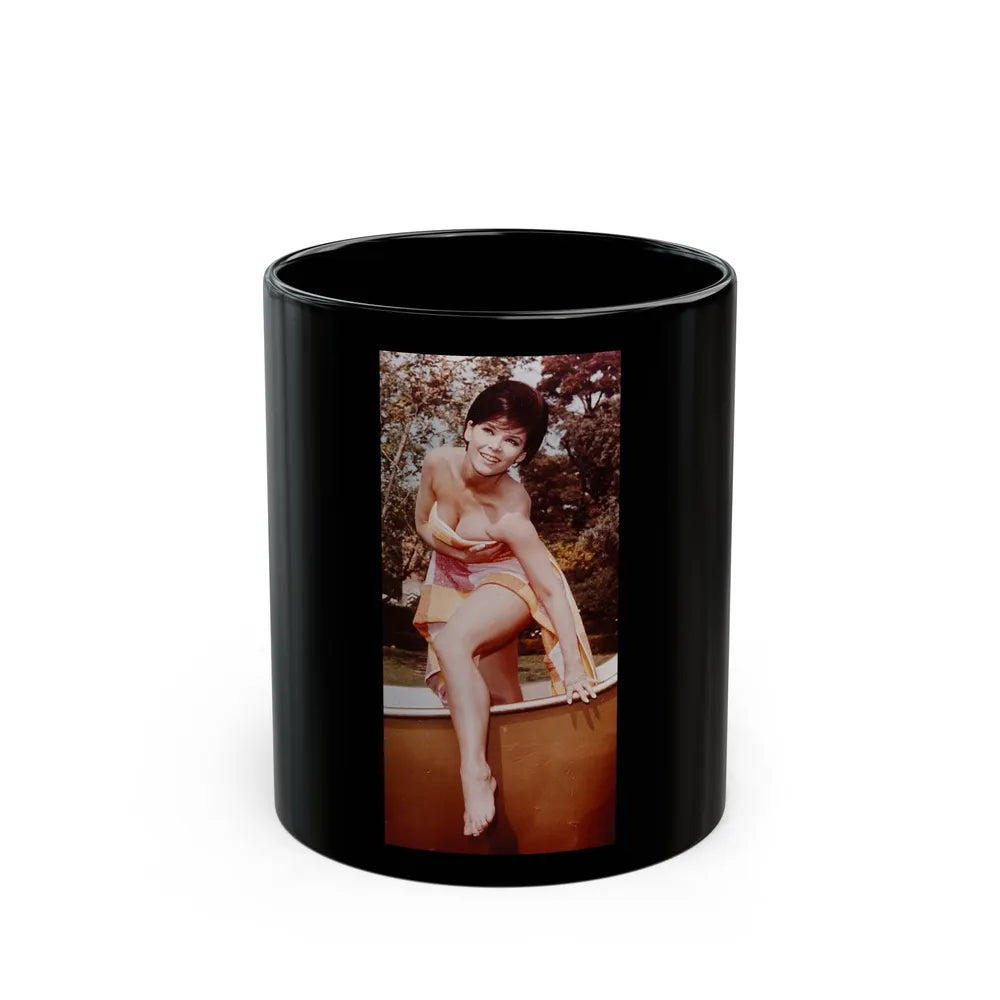 Yvonne Craig #241 (Vintage Female Icon) Black Coffee Mug-11oz-Go Mug Yourself