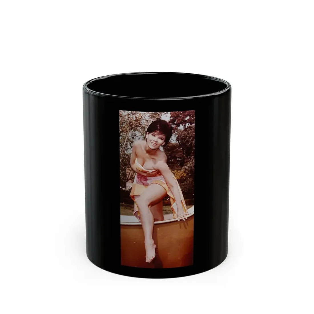 Yvonne Craig #241 (Vintage Female Icon) Black Coffee Mug 11oz - Go Mug Yourself