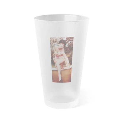 Yvonne Craig #241 (Vintage Female Icon) Frosted Pint Glass 16oz-16oz-Frosted-Go Mug Yourself