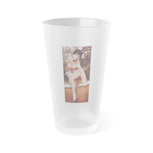 Yvonne Craig #241 (Vintage Female Icon) Frosted Pint Glass 16oz 16oz Frosted - Go Mug Yourself