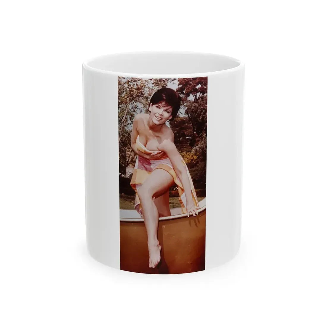 Yvonne Craig #241 (Vintage Female Icon) White Coffee Mug 11oz - Go Mug Yourself