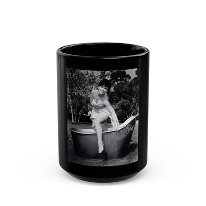 Yvonne Craig #242 (Vintage Female Icon) Black Coffee Mug 15oz - Go Mug Yourself