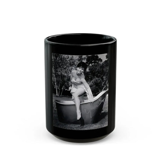 Yvonne Craig #242 (Vintage Female Icon) Black Coffee Mug 15oz - Go Mug Yourself