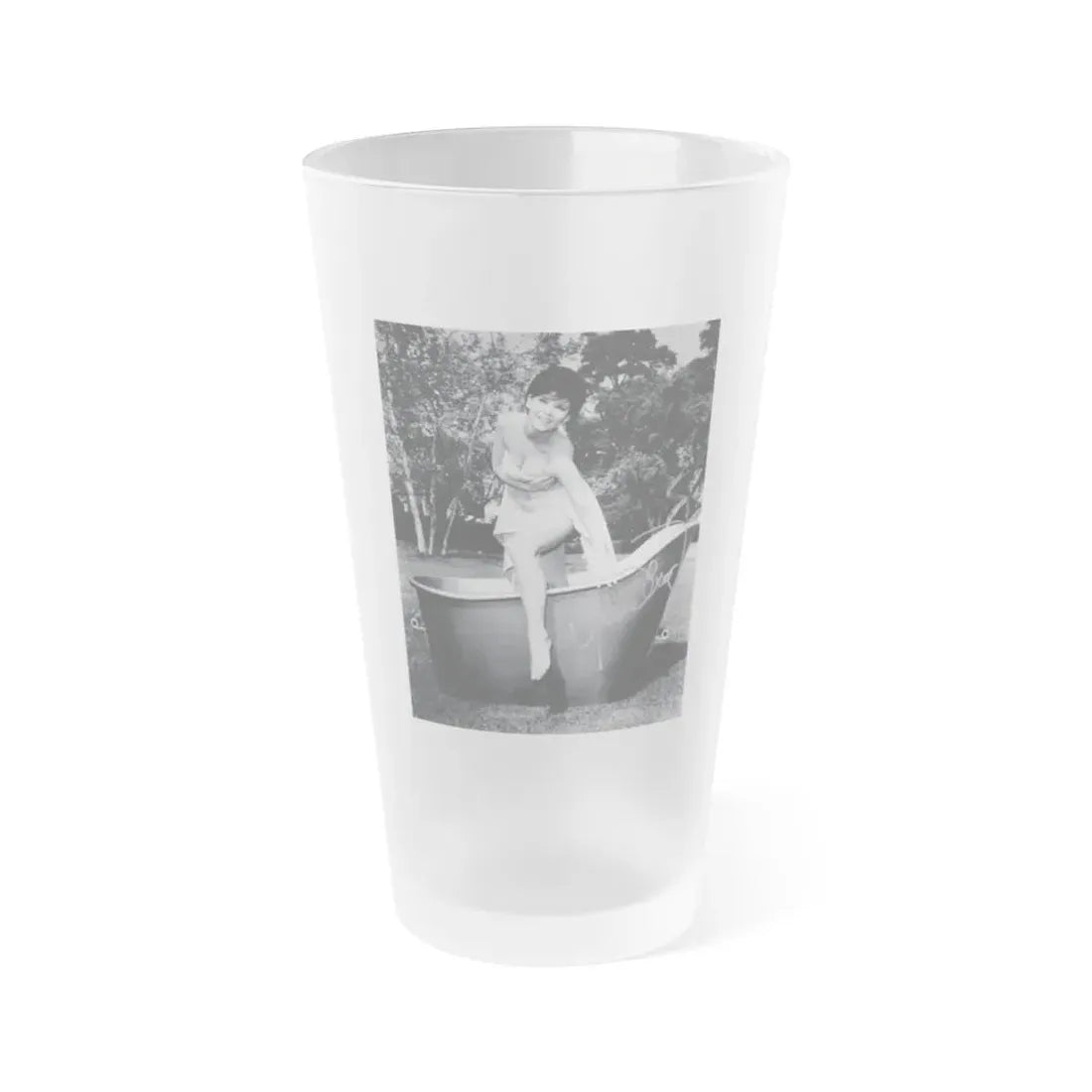 Yvonne Craig #242 (Vintage Female Icon) Frosted Pint Glass 16oz 16oz Frosted - Go Mug Yourself