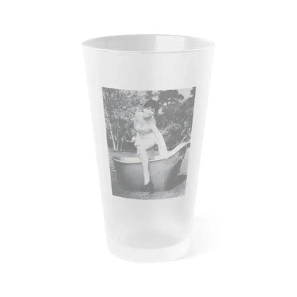 Yvonne Craig #242 (Vintage Female Icon) Frosted Pint Glass 16oz 16oz Frosted - Go Mug Yourself
