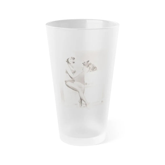 Yvonne Craig #243 (Vintage Female Icon) Frosted Pint Glass 16oz-16oz-Frosted-Go Mug Yourself