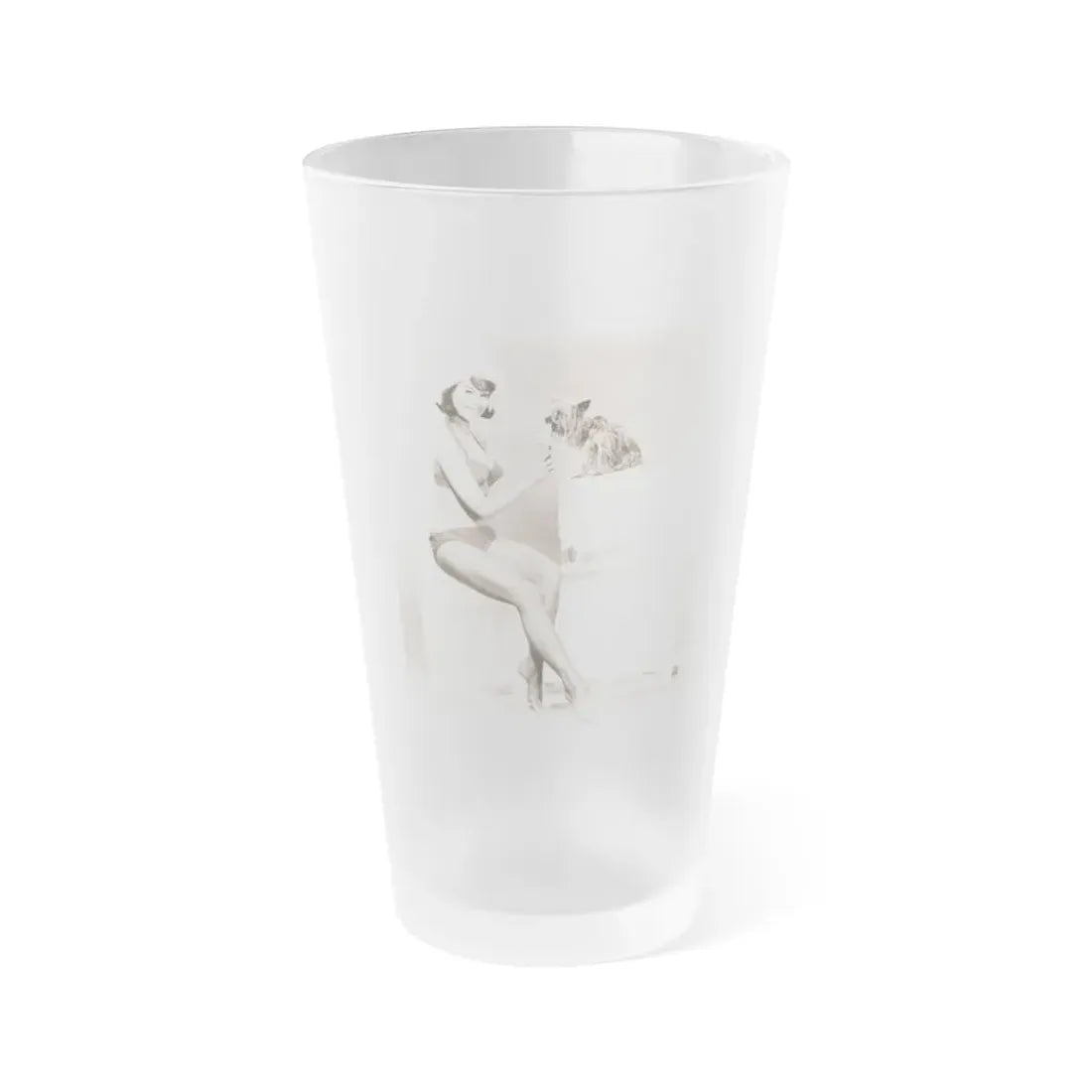Yvonne Craig #243 (Vintage Female Icon) Frosted Pint Glass 16oz 16oz Frosted - Go Mug Yourself