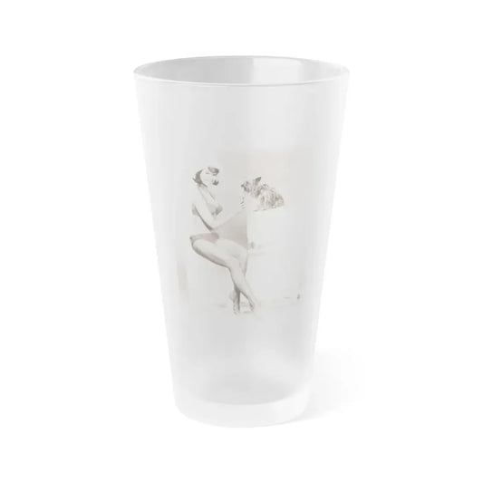 Yvonne Craig #243 (Vintage Female Icon) Frosted Pint Glass 16oz 16oz Frosted - Go Mug Yourself
