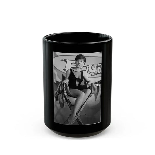 Yvonne Craig #245 (Vintage Female Icon) Black Coffee Mug 15oz - Go Mug Yourself