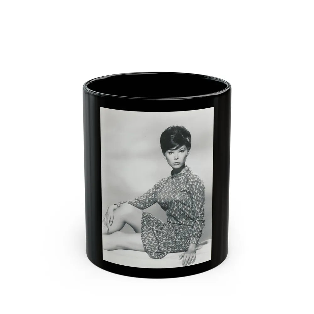 Yvonne Craig #246 (Vintage Female Icon) Black Coffee Mug-11oz-Go Mug Yourself