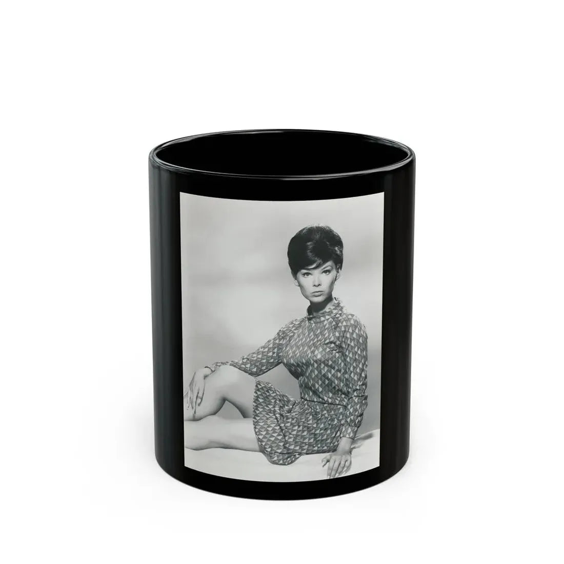Yvonne Craig #246 (Vintage Female Icon) Black Coffee Mug 11oz - Go Mug Yourself
