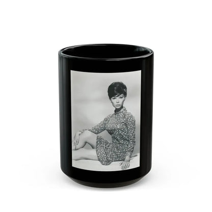 Yvonne Craig #246 (Vintage Female Icon) Black Coffee Mug 15oz - Go Mug Yourself