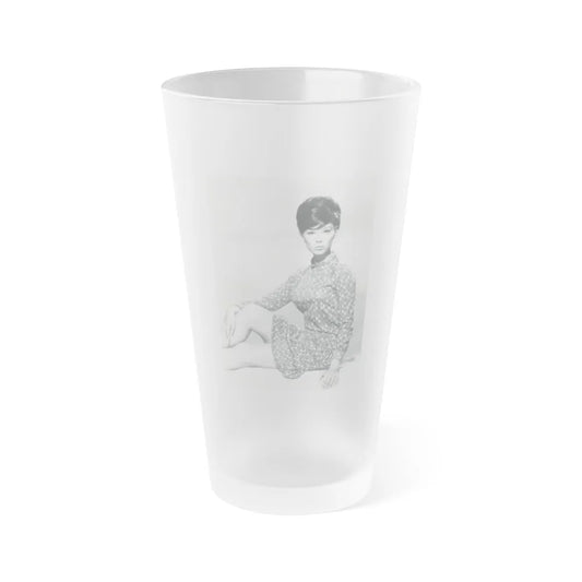 Yvonne Craig #246 (Vintage Female Icon) Frosted Pint Glass 16oz-16oz-Frosted-Go Mug Yourself