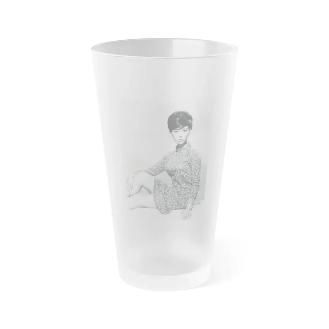 Yvonne Craig #246 (Vintage Female Icon) Frosted Pint Glass 16oz 16oz Frosted - Go Mug Yourself