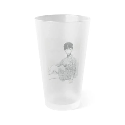 Yvonne Craig #246 (Vintage Female Icon) Frosted Pint Glass 16oz 16oz Frosted - Go Mug Yourself
