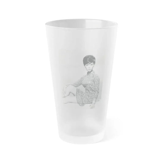 Yvonne Craig #246 (Vintage Female Icon) Frosted Pint Glass 16oz 16oz Frosted - Go Mug Yourself
