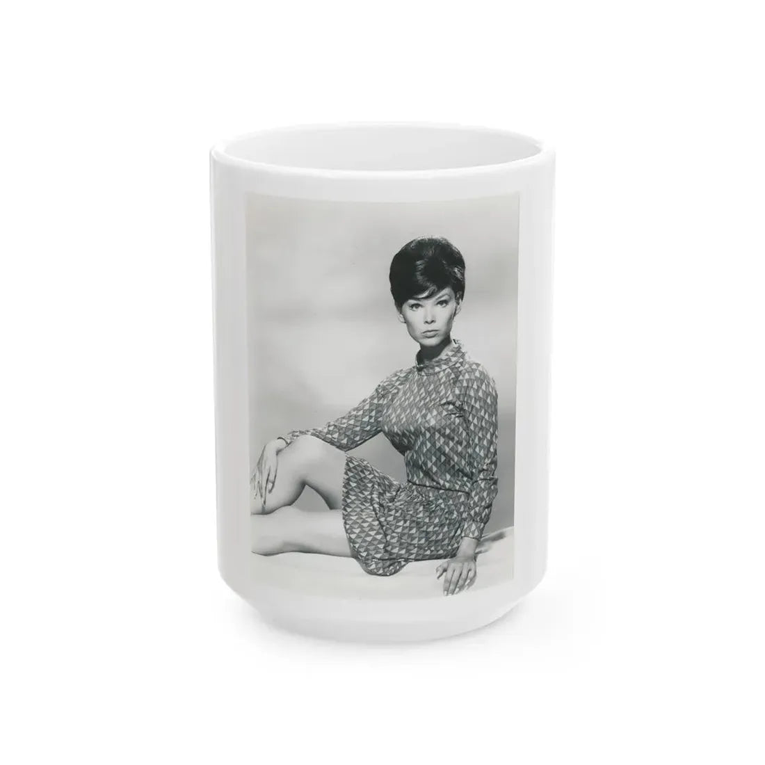Yvonne Craig #246 (Vintage Female Icon) White Coffee Mug 15oz - Go Mug Yourself