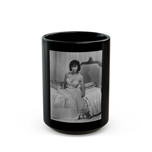 Yvonne Craig #247 (Vintage Female Icon) Black Coffee Mug-15oz-Go Mug Yourself