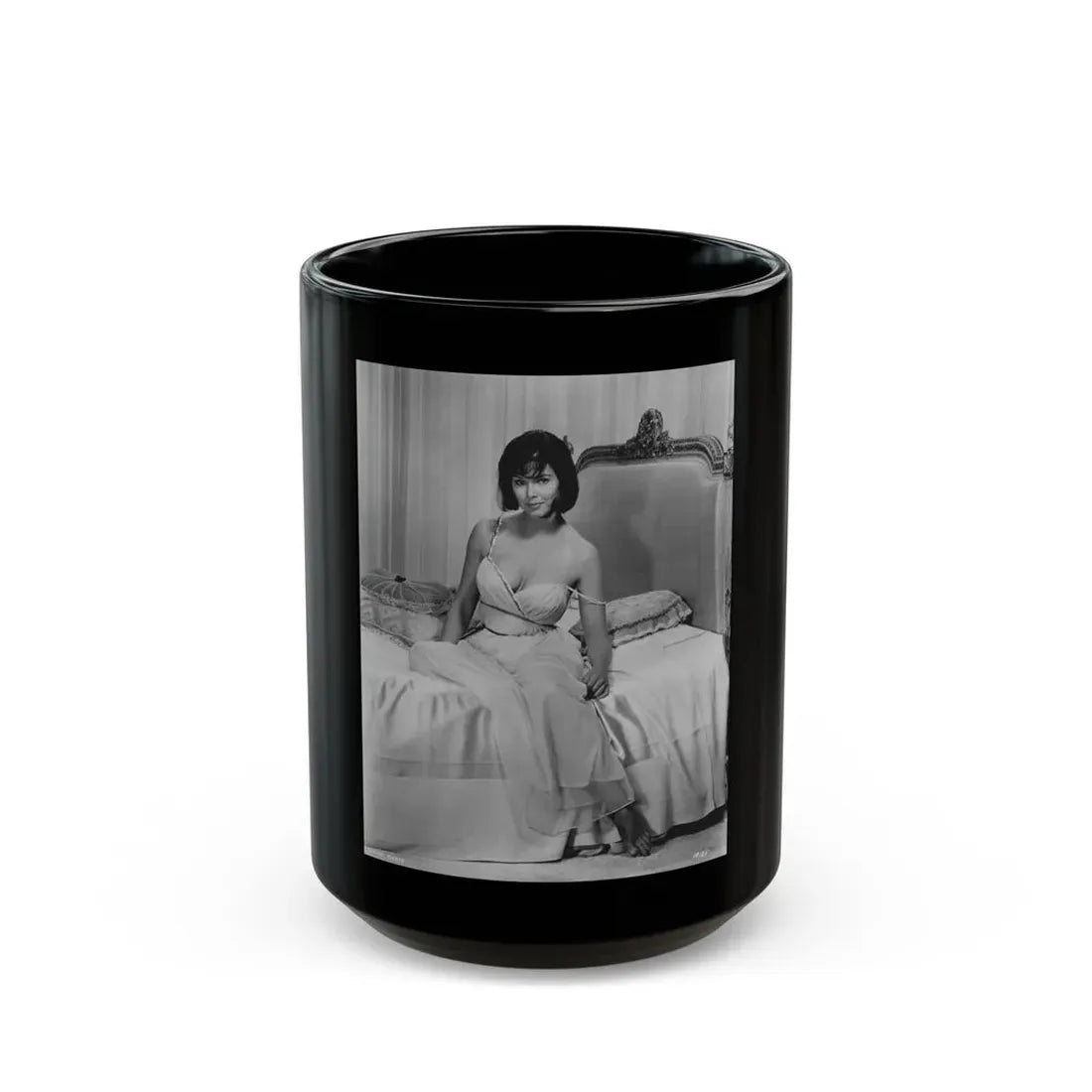 Yvonne Craig #247 (Vintage Female Icon) Black Coffee Mug 15oz - Go Mug Yourself