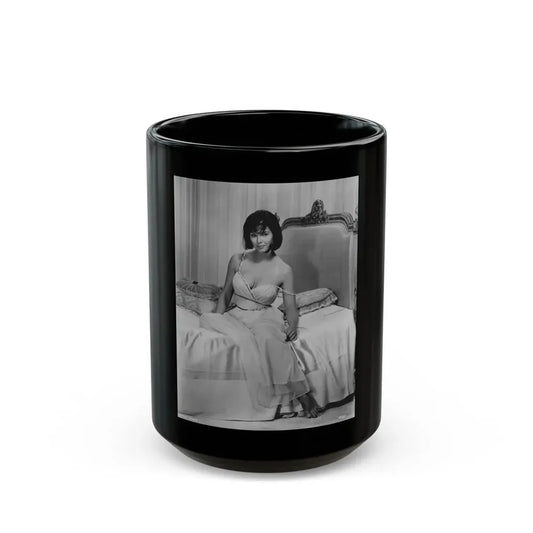 Yvonne Craig #247 (Vintage Female Icon) Black Coffee Mug 15oz - Go Mug Yourself
