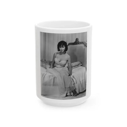 Yvonne Craig #247 (Vintage Female Icon) White Coffee Mug 15oz - Go Mug Yourself
