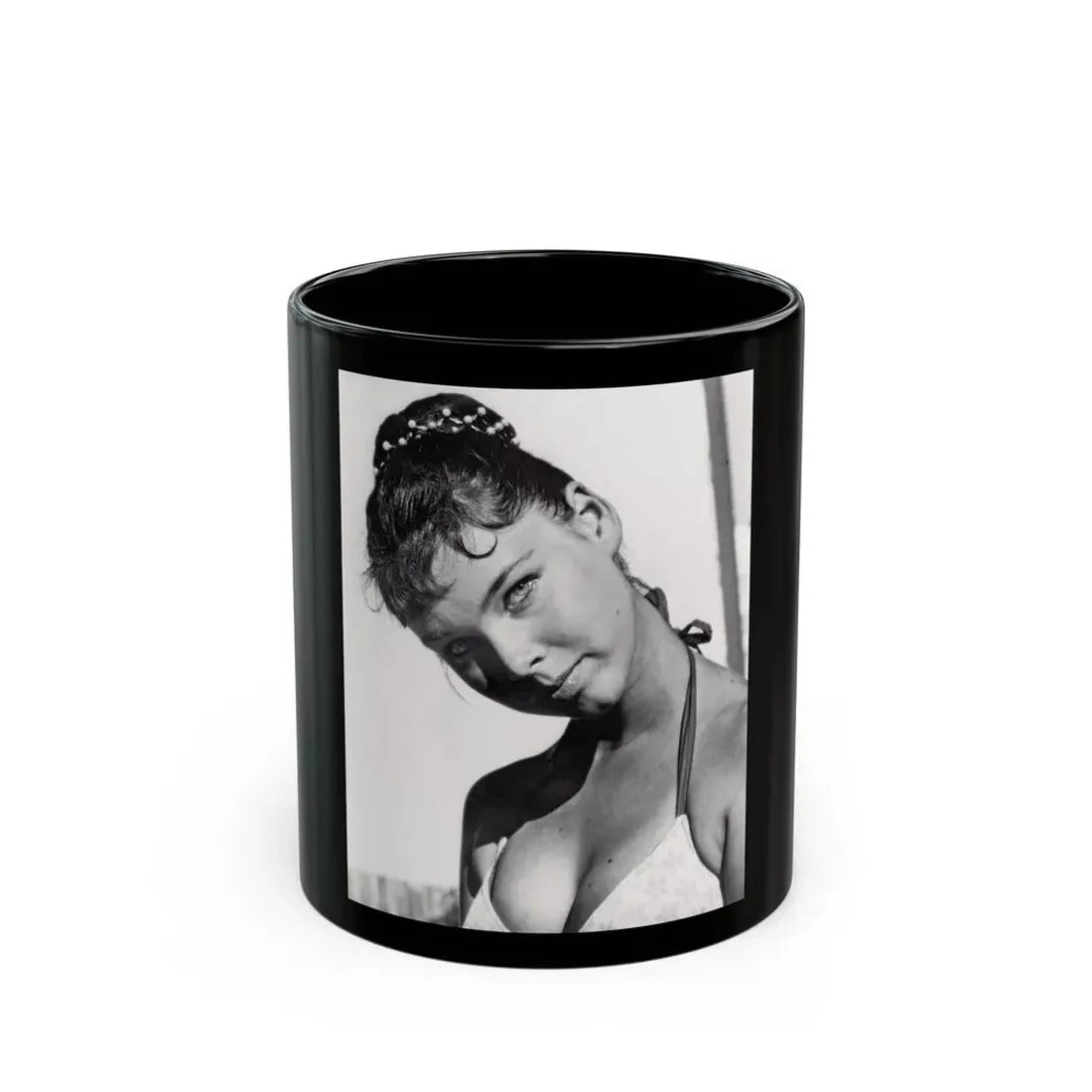 Yvonne Craig #248 (Vintage Female Icon) Black Coffee Mug 11oz - Go Mug Yourself