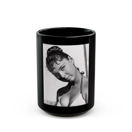 Yvonne Craig #248 (Vintage Female Icon) Black Coffee Mug-15oz-Go Mug Yourself